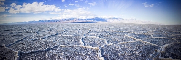 Lowest Point in NorthAmerica Badwater Basin Salt Flats 