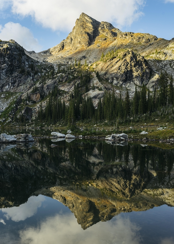Lucifer Peak reflection - Valhalla Range BC 