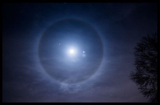 Lunar Halo over Michigan last night 