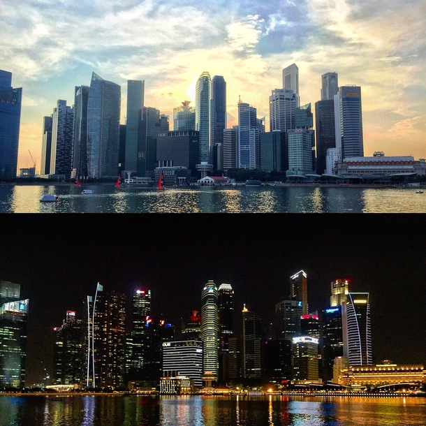 Marina Bay Singapore - Day vs Night 