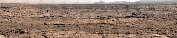 Mars Curiosity Rovers Panoramic View of a site called Rocknest 