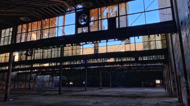 Massive abandoned warehouse Melbourne Australia
