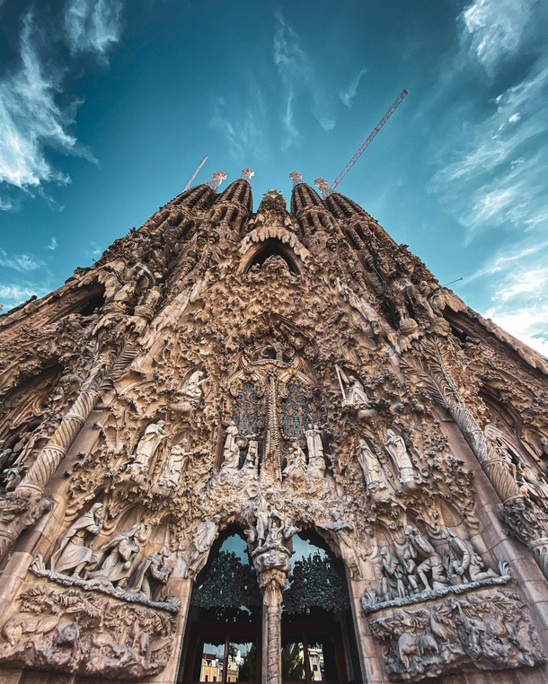 Masterpiece in construction forever Sagrada Familia Barcelona by Gaud 