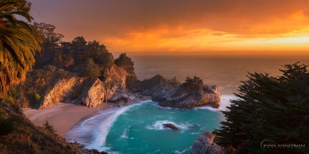 Mcway Falls Big Sur CA Photo by Ryan Engstrom  xpost from rSeaPorn