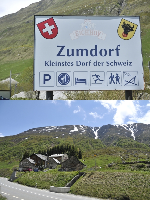 Meet Zumdorf the smallest village in Switzerland Yep Thats it The entire village 