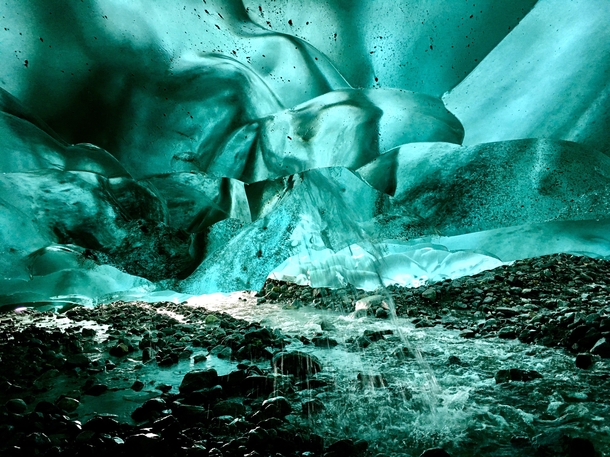 Mendenhall Glacier Ice Cave melting Juneau AK 