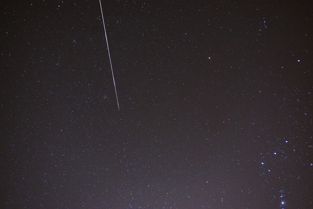meteor over orion