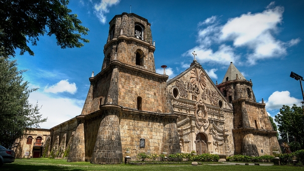 Miagao Fortress Church Iloilo Philippines which doubled as a defensive tower against Muslim pirates 