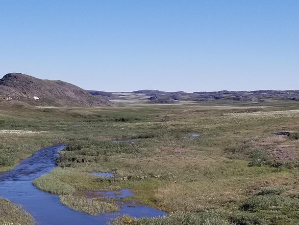 Middle of Nowhere in the Canadian Arctic Tundra July  