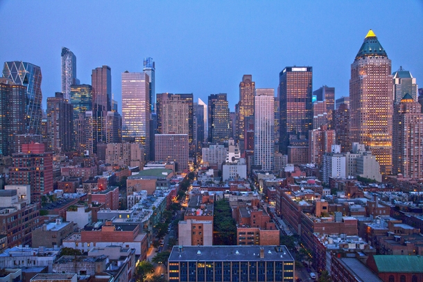 Midtown Manhattan at sunset NYC 