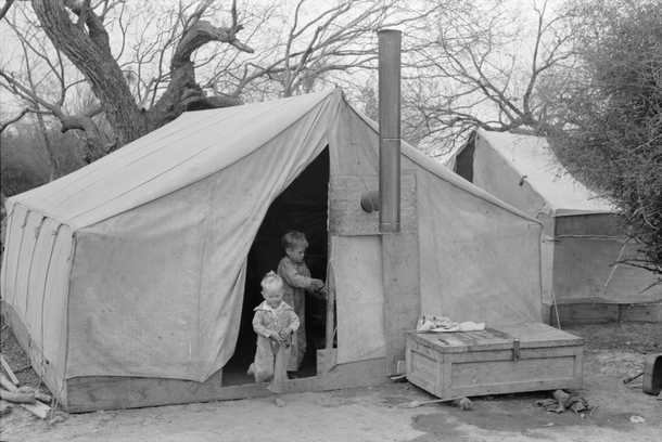 Migrant tent home in Texas  