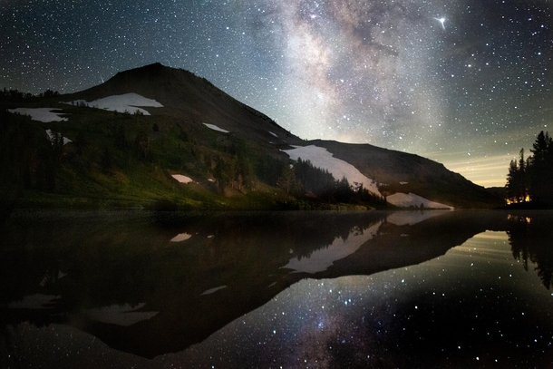 Milky Way  Campfire at Highland Peak in the Sierras