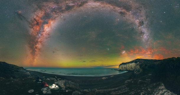Milky Way from Nape Nape New Zealand  stitched images for  Megapixels 