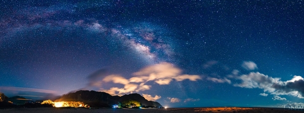 Milky Way from the West Side of Oahu Hawaii Photo by Dallas Nagata White 