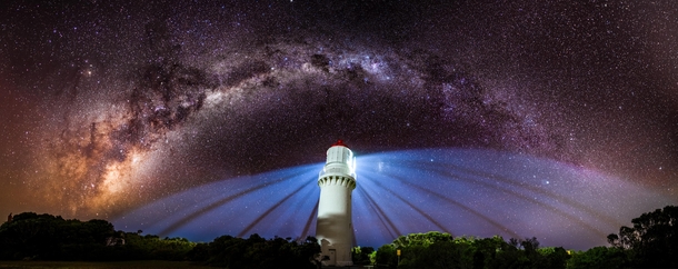Milky Way over Cape Schanck Lighthouse Hopefully this qualifies as spaceporn 