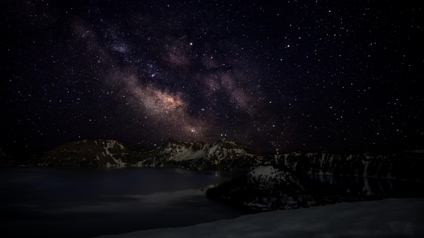 Milky Way Over Crater lake Oregon USA 