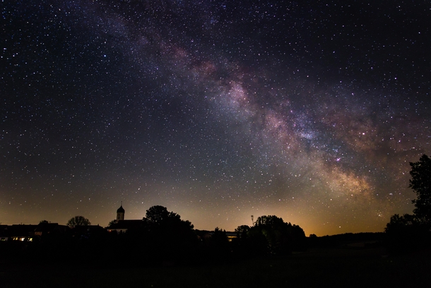 Milky Way over my Hometown in Southern Germany 