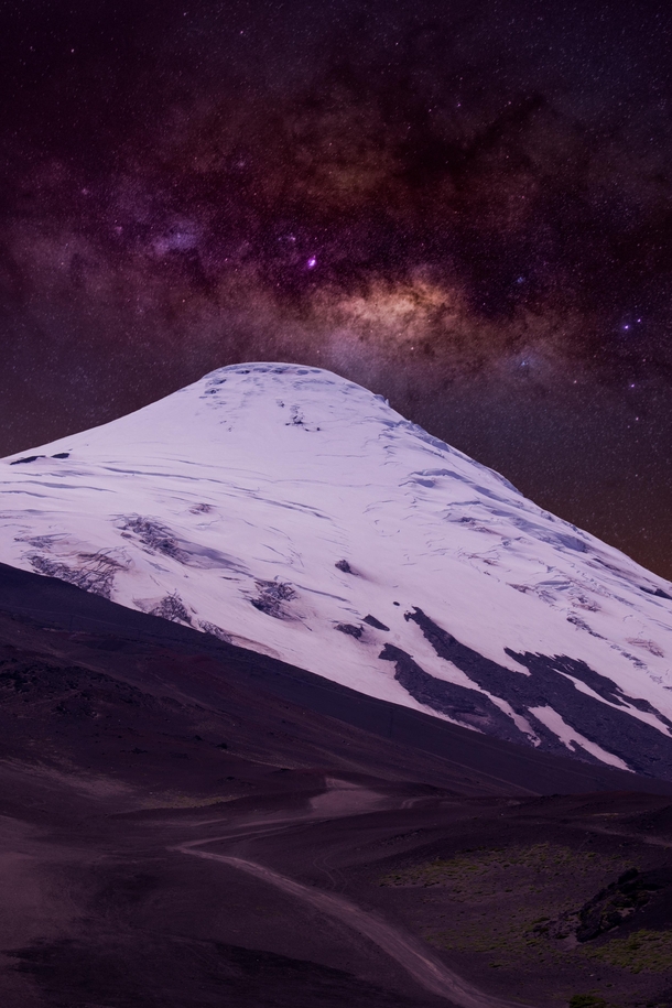 Milky Way over Osorno Volcano
