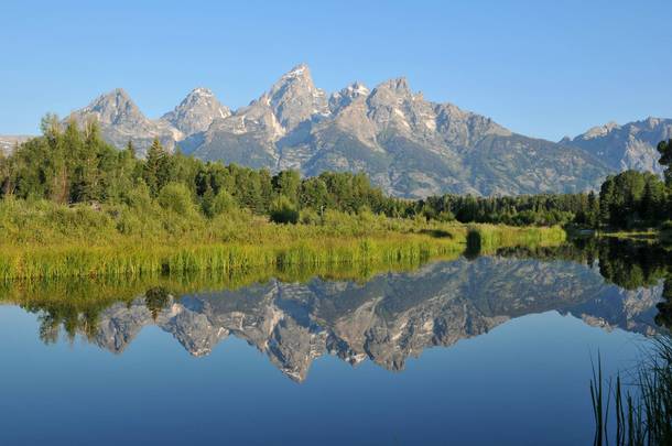Mirror Reflection of the Grand Tetons 