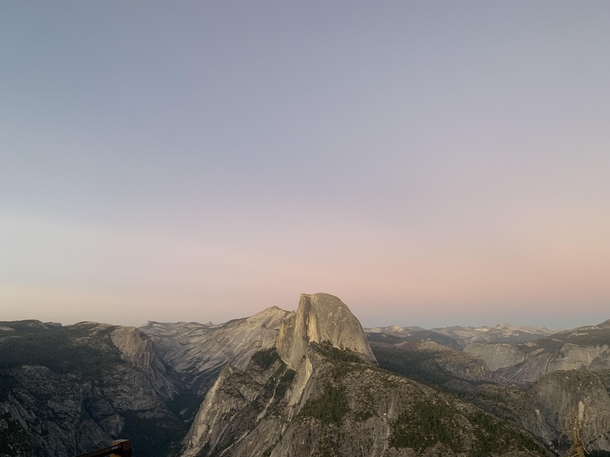 Missing the motherland Half Dome from Glacier Point in Yosemite National Park CA 