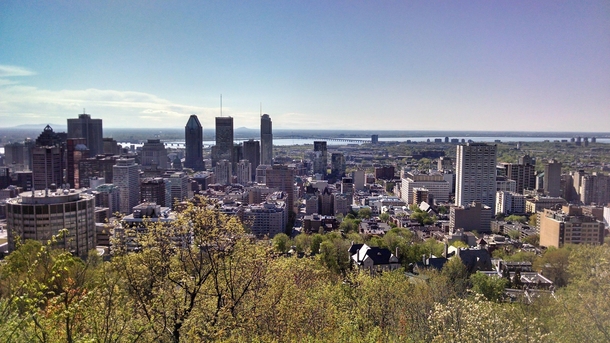 Montreal Quebec from Mont Royal - taken with cell phone 