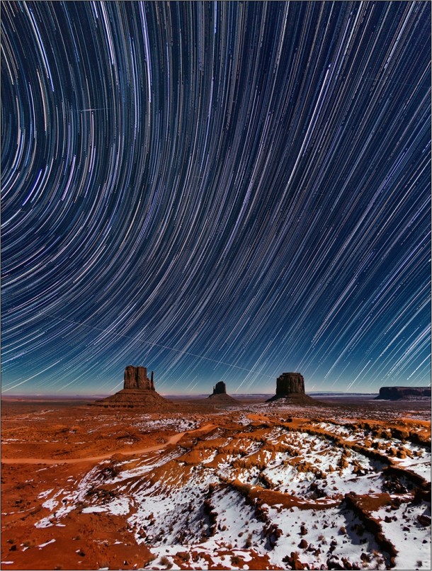Monument Valley Star Trails by Valery Shcherbina 