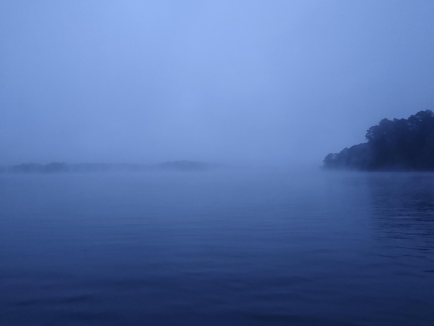 Moody morning fog over Welsh Reservoir TX 