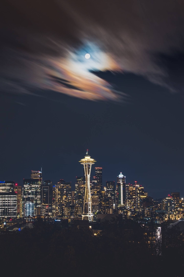 Moon Over Seattle 