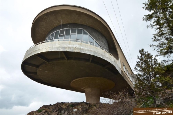 More fun Armenia stuff for you The abandoned Soviet Writers House Canteen overlooking Lake Sevan