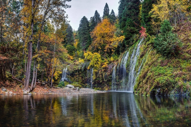 Mossbrae falls in Autumn is one of the most magical places I have ever been Water seeping out of the mountain side down the moss and into the river 