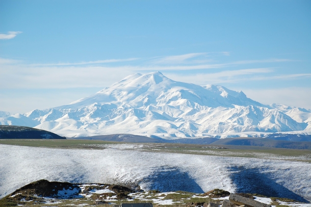 Mount Elbrus the tallest mountain in Europe 