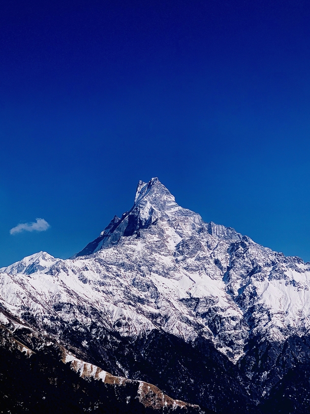 Mount Machhapuchchhre Nepal taken during the Mardi Himal trek 