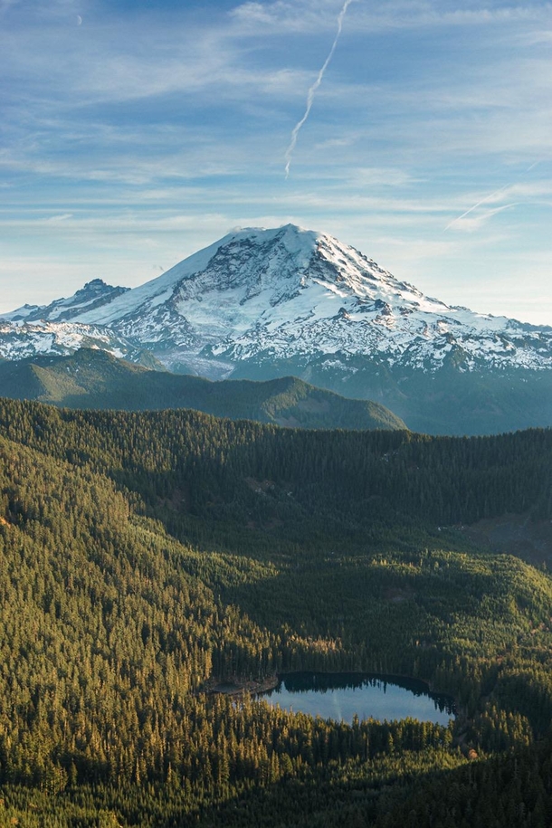 Mount Rainier from the Clearwater Wilderness WA 