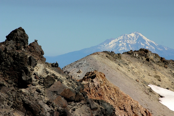 Mount Shasta from Lassen Peak California by Kai Schreiber 