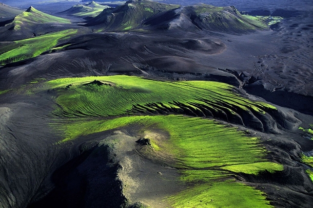 Mountainous countryside near Maelifellssandur Myrdalsjkull Region Iceland 