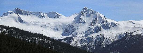 Mountains seen in WhistlerBlackcomb BC Canada 