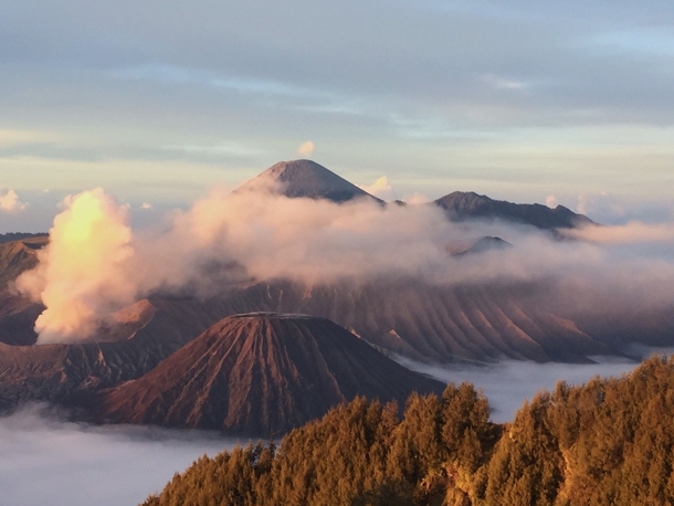 Mt Bromo a volcano in Central Java Indonesia 