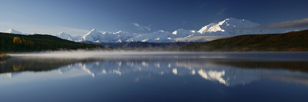 Mt McKinley as seen from Wonder Lake Denali National Park - Alaska 