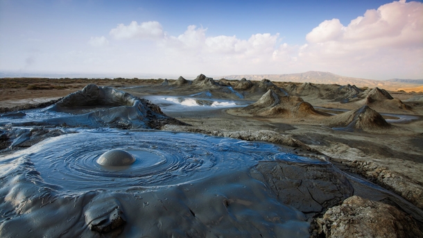 Mud volcanoes in Gobustan National Park Azerbaijan by Jane Sweeney 