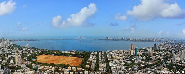 Mumbai India panorama from a highrise 