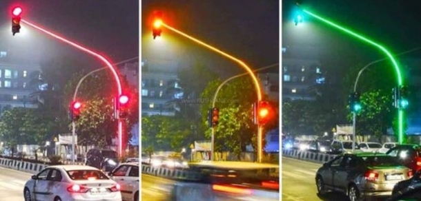Mumbai installs first traffic signal with LEDs on traffic pole 