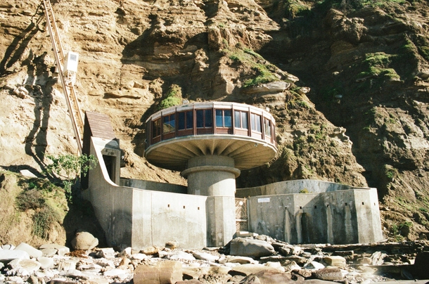 Mushroom House originally called the Pavillion built by architect Dal Nagel in  You could access it from the top of the cliffs by a ft nearly vertical tramway