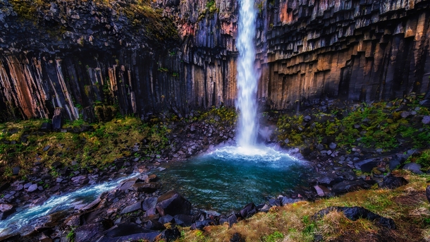 My attempt at trying to capture the Svartifoss waterfall in Vatnajkull National Park Iceland from a different angle