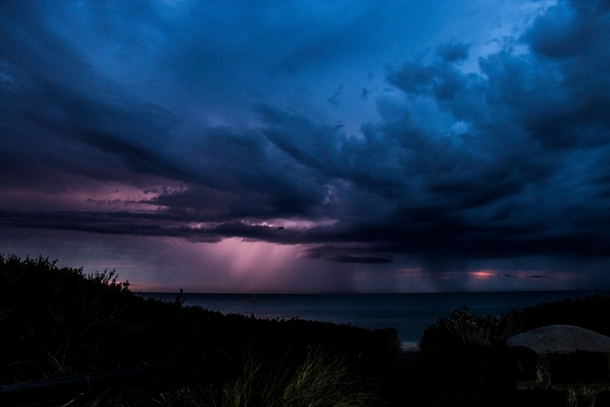 My favourite storm shot Port Phillip Bay from Parkdale Victoria Australia OC 