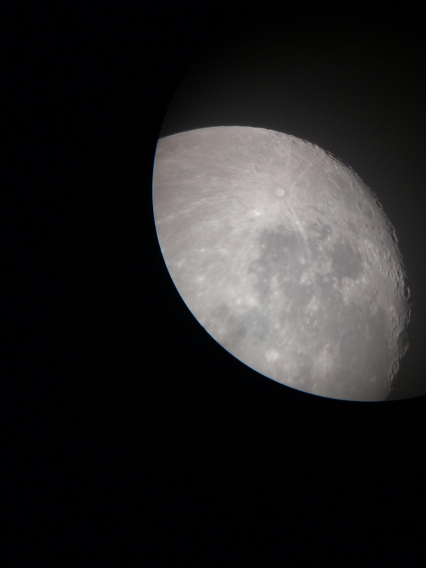My first ever picture of the moon with an Orion Astroview mm Reflector Telescope