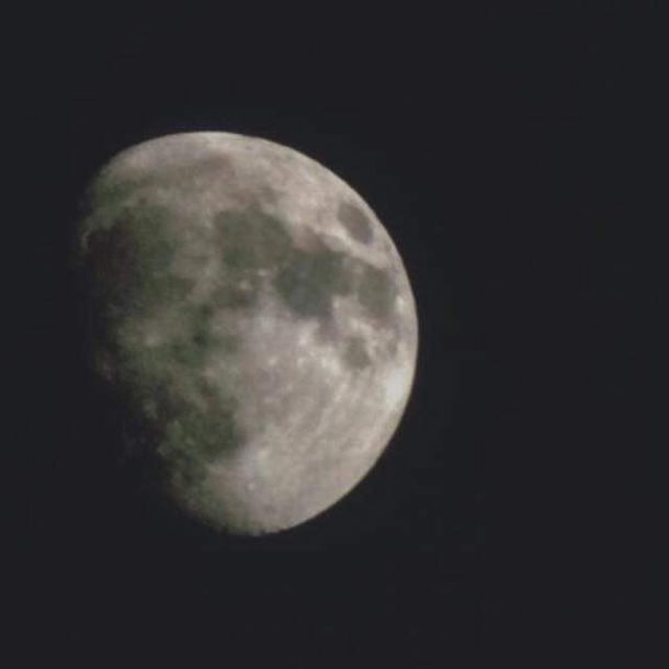 My moon picture taken through binoculars with phone