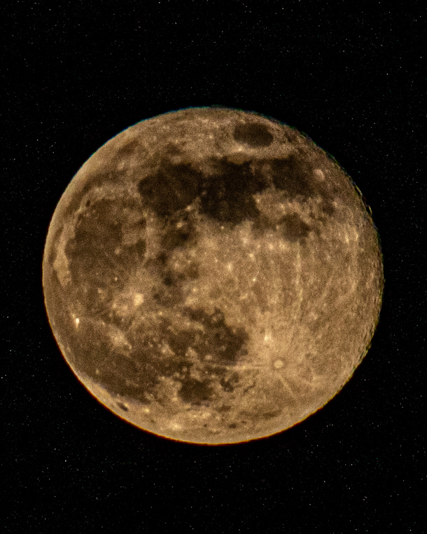 My shot of last nights moon taken from my bedroom window on a mm lens