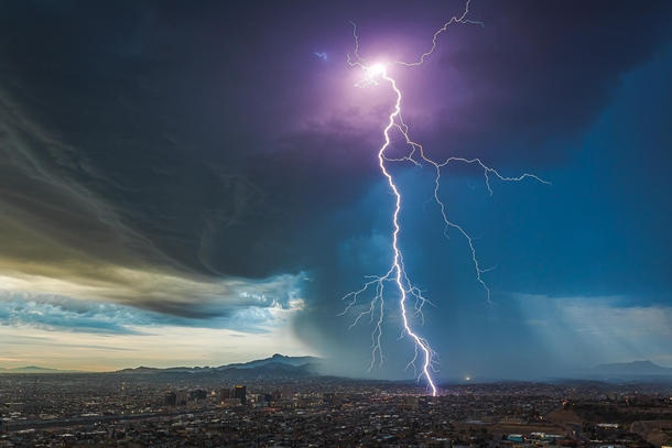 My Shot of Lightning over El Paso TX made Finals for RMETS Weather Photographer of the Year x Photo owner Lori Grace Bailey