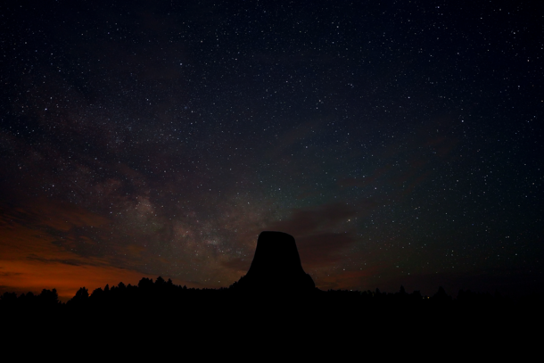 My Shot of the Milky Way over Devils Tower