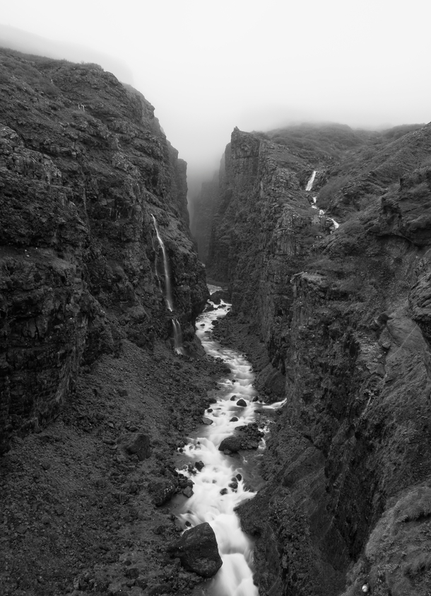 Mysterious valley Glymur Iceland 